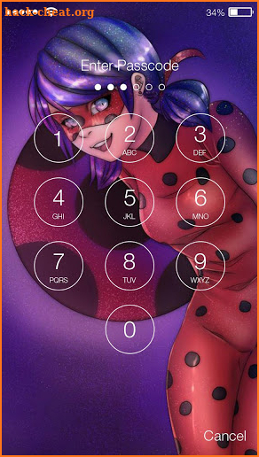 Miraculous Ladybug ART PIN Security Wallpaper screenshot