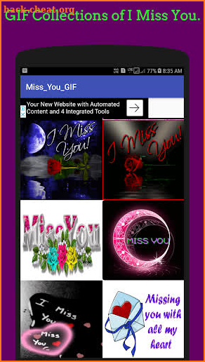 Miss You GIF & SMS 💔 Collection screenshot