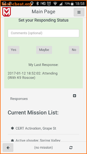 Mission Manager Tracking App screenshot