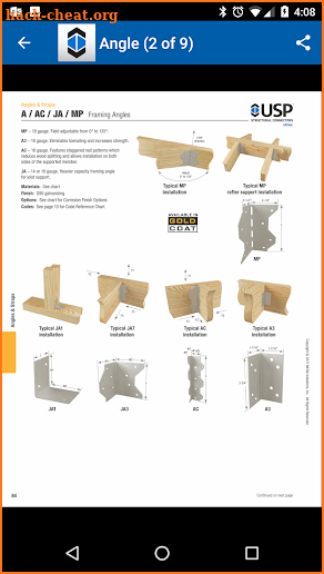 MiTek USP Product Catalog screenshot