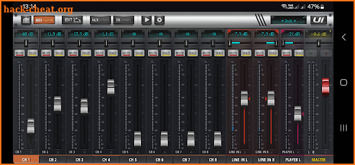 Mixer for Soundcraft UI app screenshot