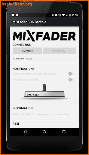 Mixfader SDK Sample screenshot