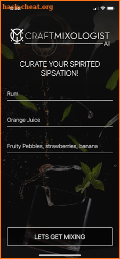 Mixology AI screenshot