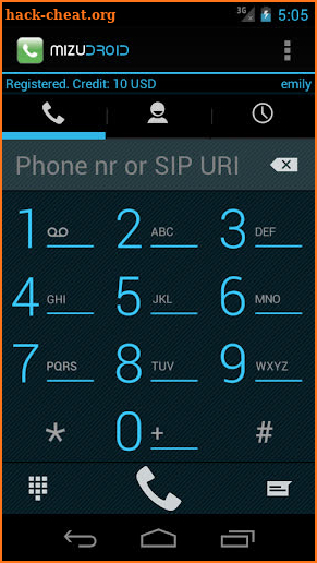 MizuDroid SIP VOIP Softphone screenshot