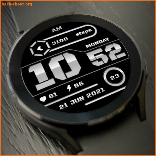 MJ069 White Digital Watch Face screenshot