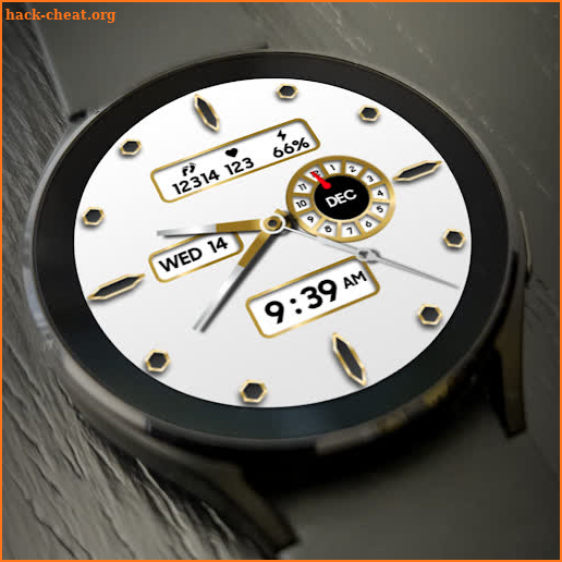 MJ073 Gold Analog Watch Face screenshot