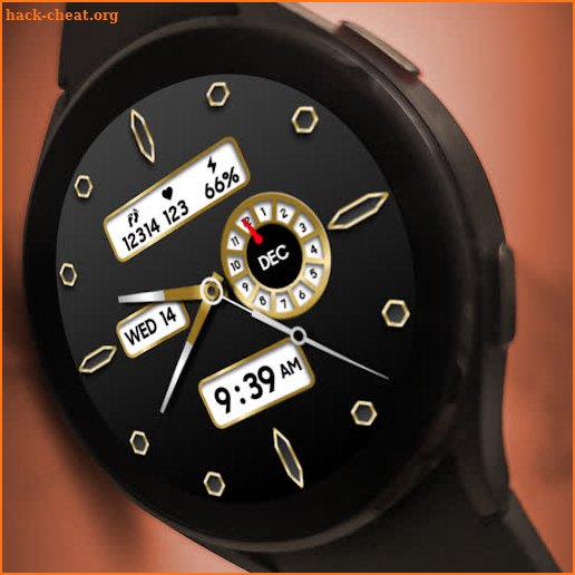 MJ073 Gold Analog Watch Face screenshot