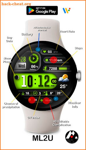 ML2U 256 Watch Face screenshot