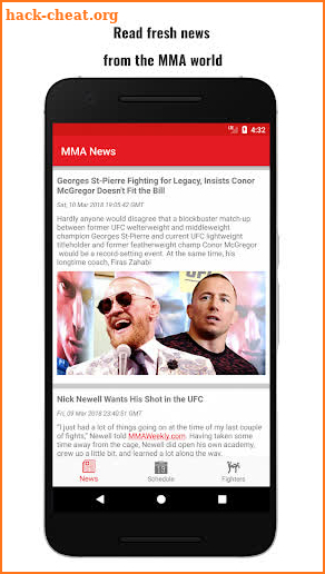 MMA App - UFC News, Event Calendar, Fighters Ranks screenshot