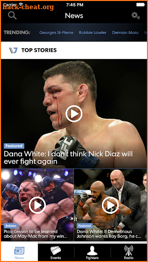 MMAjunkie screenshot