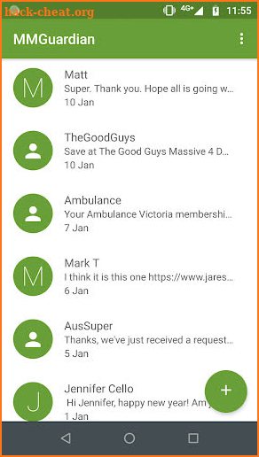 MMGuardian Messaging App screenshot