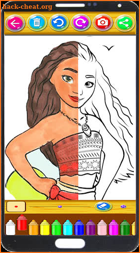 Moana Coloring Book Pages screenshot