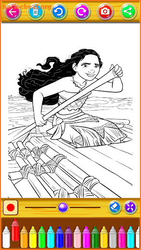 Moana coloring pages screenshot