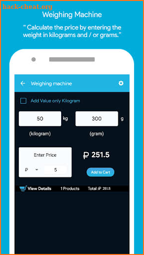 Mobile weight scale: grams,kg Weight Converter screenshot