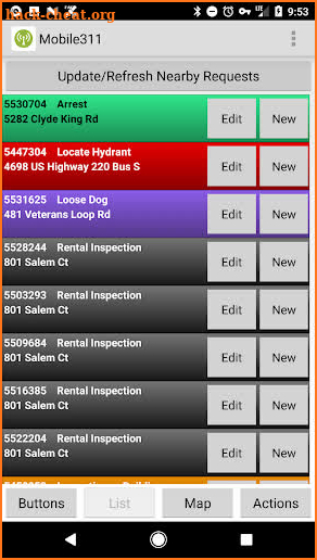 Mobile311 screenshot