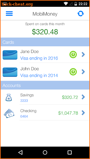 MobiMoney screenshot