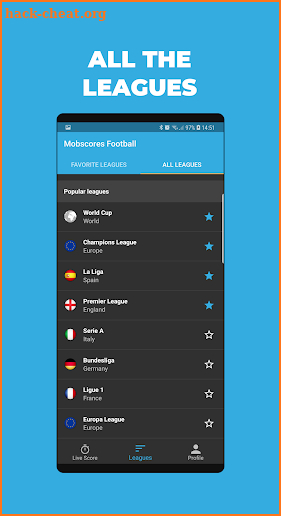 MobScores - Soccer Live Scores screenshot