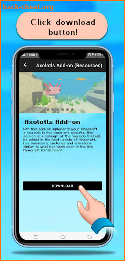 Mod Axolotls Mobs for Minecraft PE screenshot