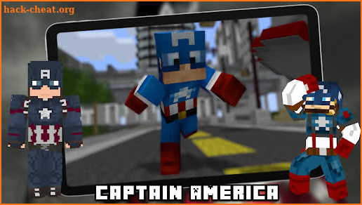 Mod Captain America SuperHero Minecraft screenshot