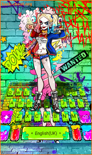 Modern Joker Girl Graffiti Keyboard screenshot