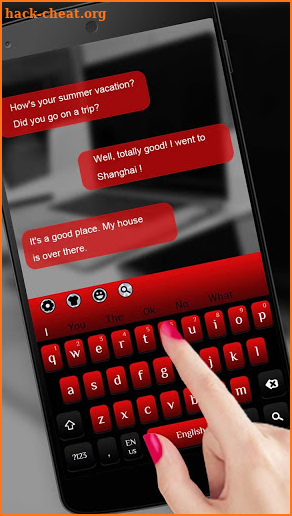 Modern Stylish Black Red Fusion Keyboard screenshot