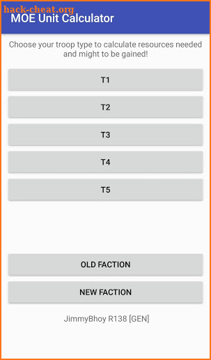 MoE Unit Calculator screenshot