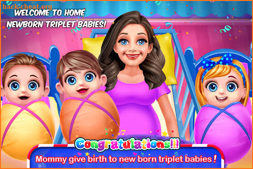 Mommy Birth Triplet Babies Learn Daily Professions screenshot