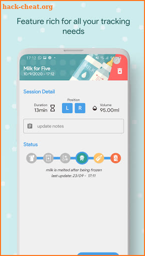 Mom's Pumping Journal - Tracker for your baby screenshot