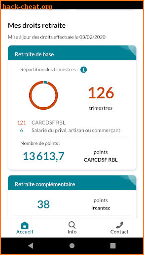 Mon compte retraite screenshot