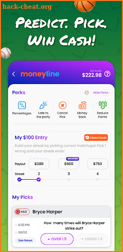 MoneyLine: Sports Pick'Em screenshot