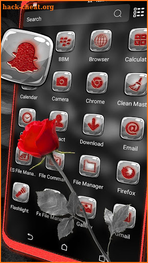 Monochrome Flower Launcher Theme screenshot