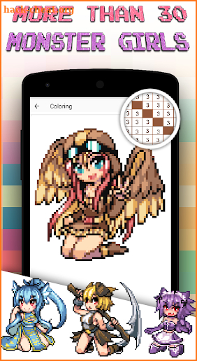 Monster Girl Color By Number Art Maker screenshot