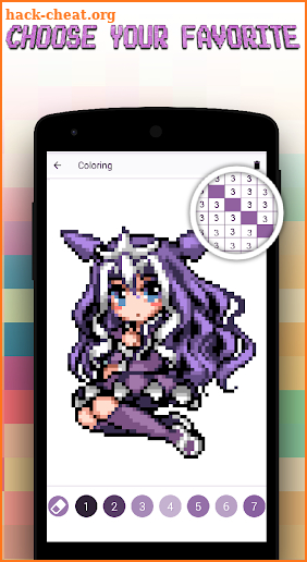 Monster Girl Color By Number Art Maker screenshot