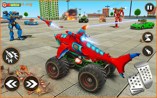 Monster Truck Robot Shark Attack – Car Robot Game screenshot