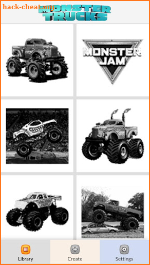 Monster Trucks Color by Number - Pixel Art Game screenshot