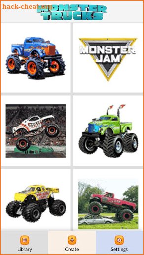 Monster Trucks Color by Number - Pixel Art Game screenshot