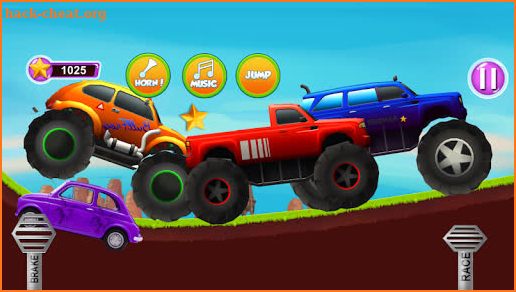 Monster Trucks Up hill Racing - Free Fun Kids Game screenshot