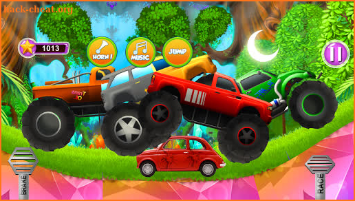 Monster Trucks Up hill Racing - Free Fun Kids Game screenshot