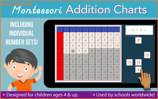 Montessori Addition Charts - F screenshot