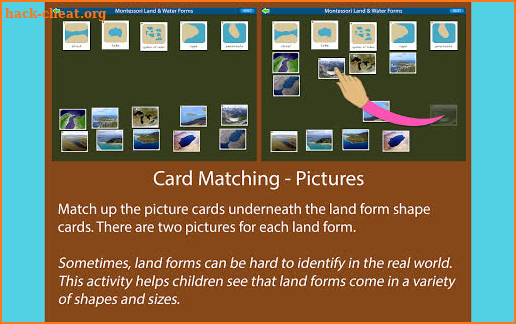 Montessori Geography - Land and Water Forms screenshot