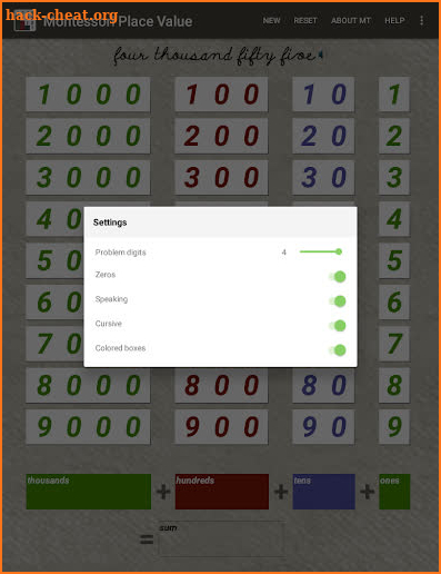 Montessori Place Value screenshot