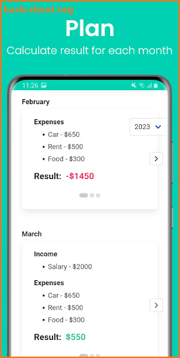 Monthly Bill Planner screenshot