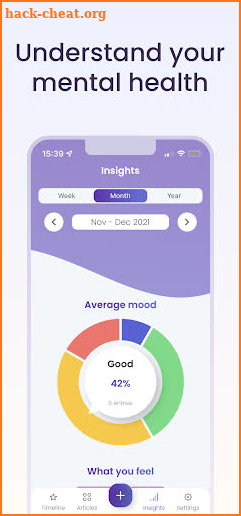 Mood Journal: emotions tracker screenshot