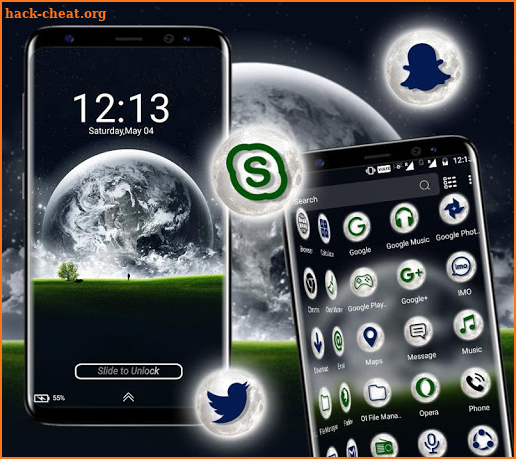 Moon Night Launcher Theme screenshot