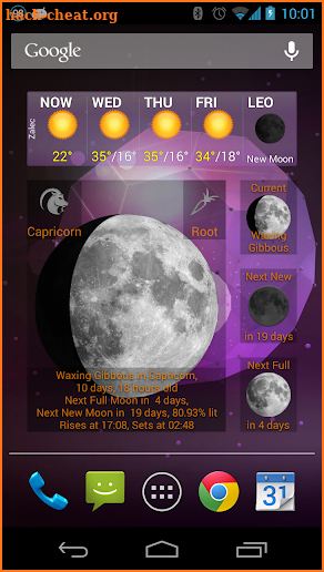 Moon Phases Widget screenshot