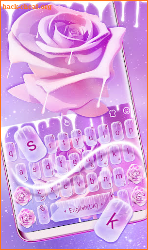 Moonlight Sweet Rose Keyboard Theme screenshot