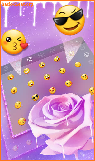 Moonlight Sweet Rose Keyboard Theme screenshot