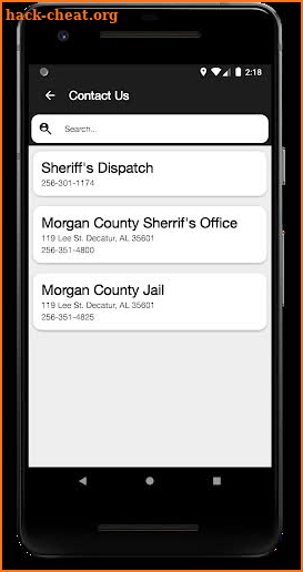 Morgan County Sheriff's Office screenshot