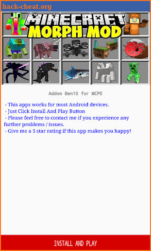 Morph Mod for Minecraft Pocket Edition screenshot