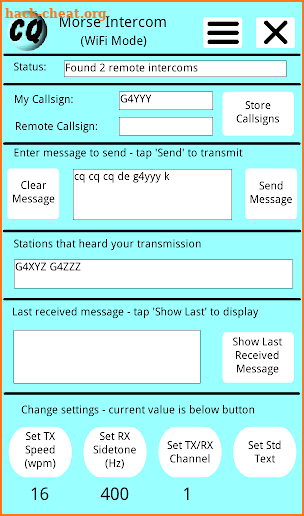 Morse Code Intercom screenshot